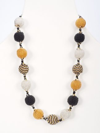 African Beaded Bobble Necklace