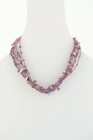 Purple Glass Bead Necklace