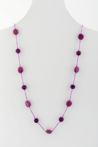 Purple Seed Bead Necklace