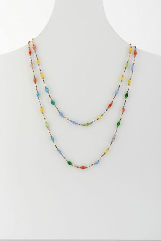 multicolor beaded necklace