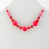 Hot Pink Beaded Necklace (N9196), beaded necklace