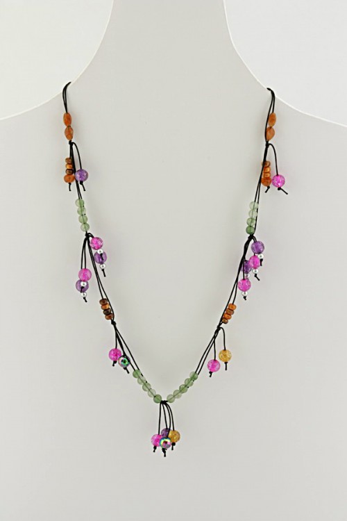 Multi Color Bead Necklace