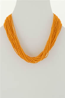 orange seed bead necklace