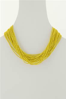 Yellow Seed Bead Necklace