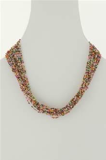 rainbow glass bead necklace