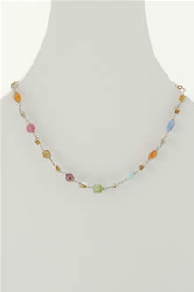 multicolor glass bead necklace