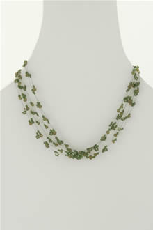 olive green necklace