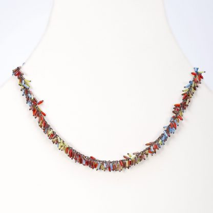 glass bugle bead necklace