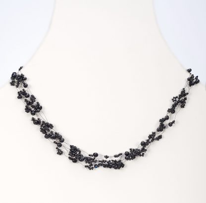 glass bead choker necklace