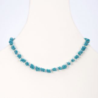 glass bead choker necklace