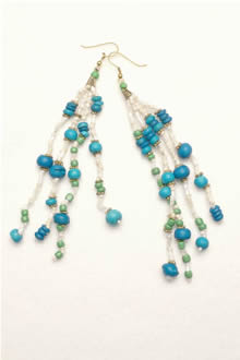 long beaded earrings e16