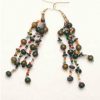 long brown earrings- e19