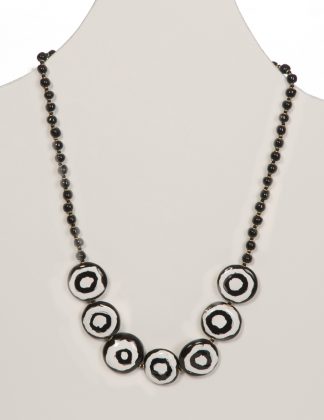 Jewellery Black and White Necklace DNK-126-The African Collection